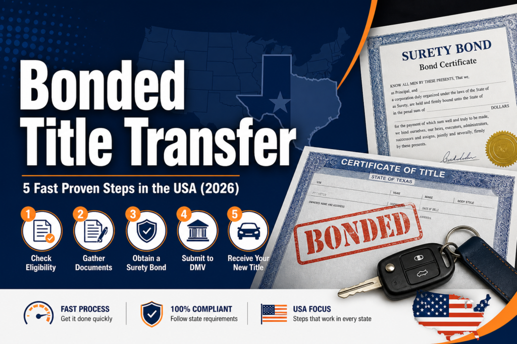 Bonded title transfer USA 5 fast proven steps 2026