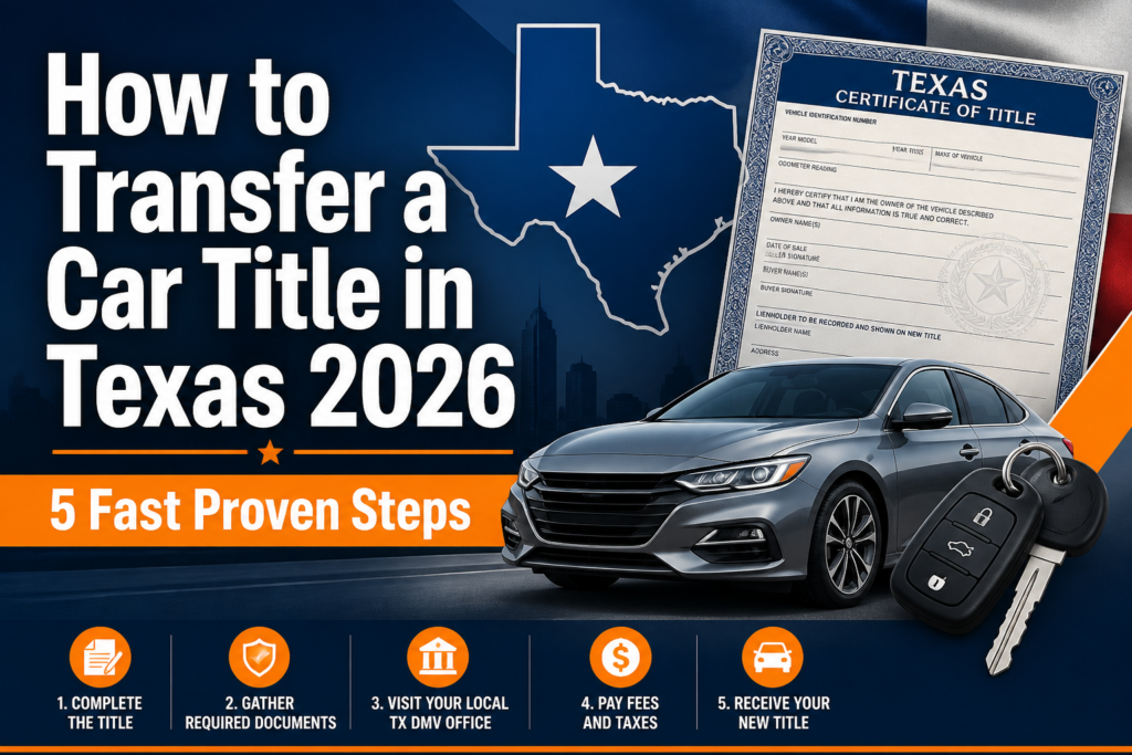 How to transfer a car title in Texas 2026